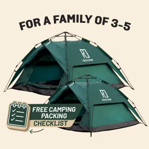 1 Small-Sized   1 Large-Sized 3Secs Tent (Family Package, UK)