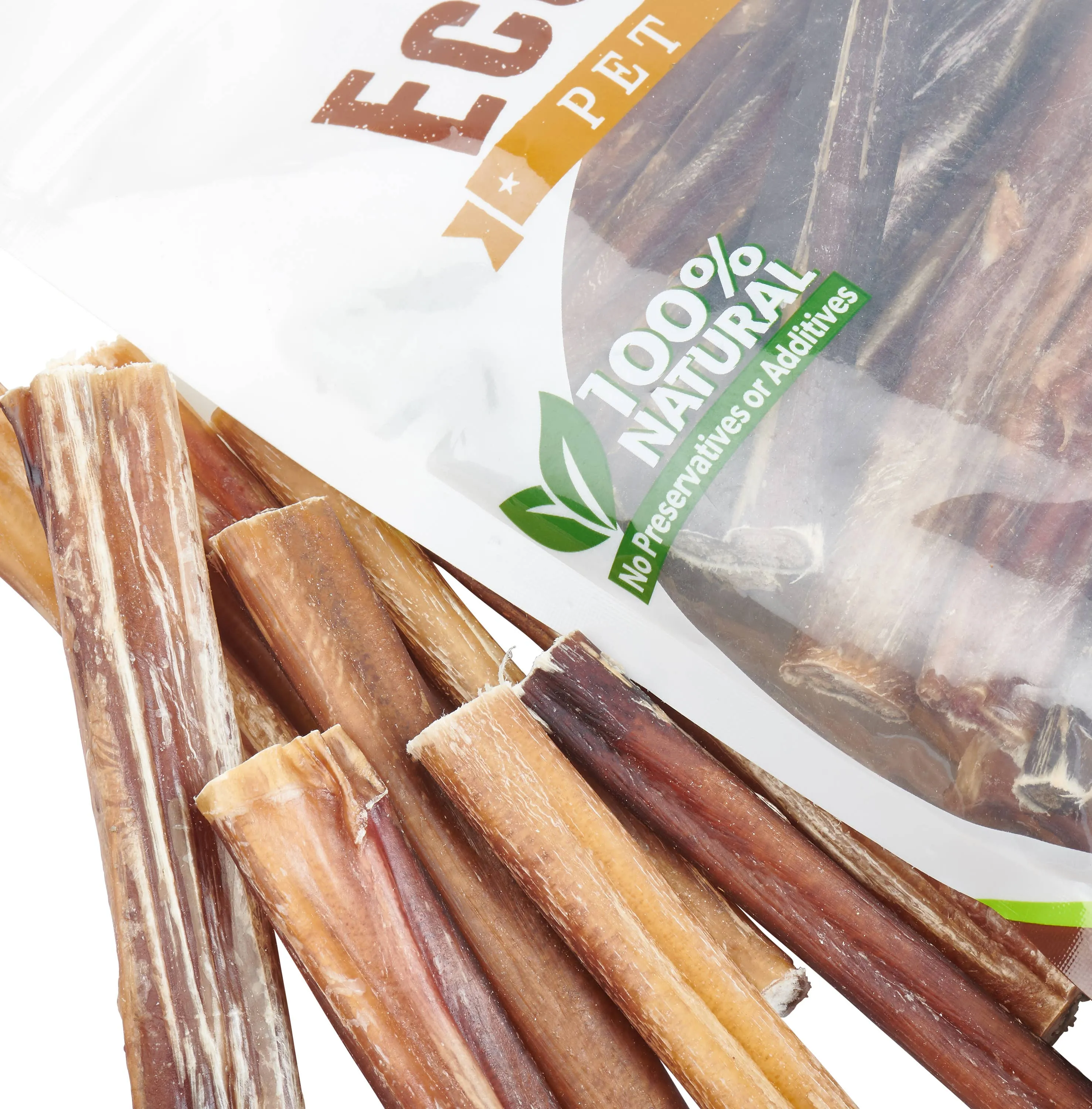 100% Natural Brazilian Bully Sticks - 1 lb Bag