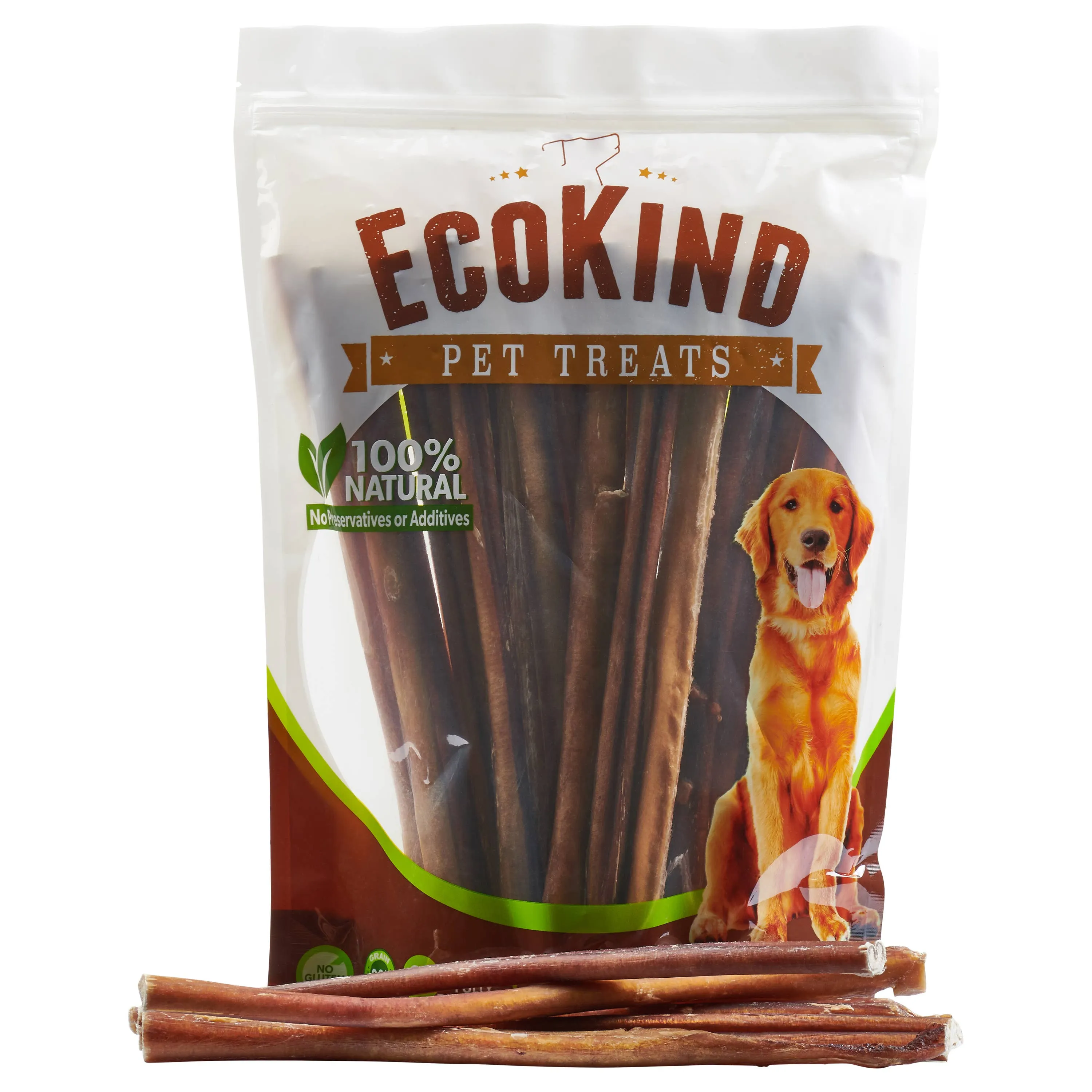 100% Natural Brazilian Bully Sticks - 1 lb Bag