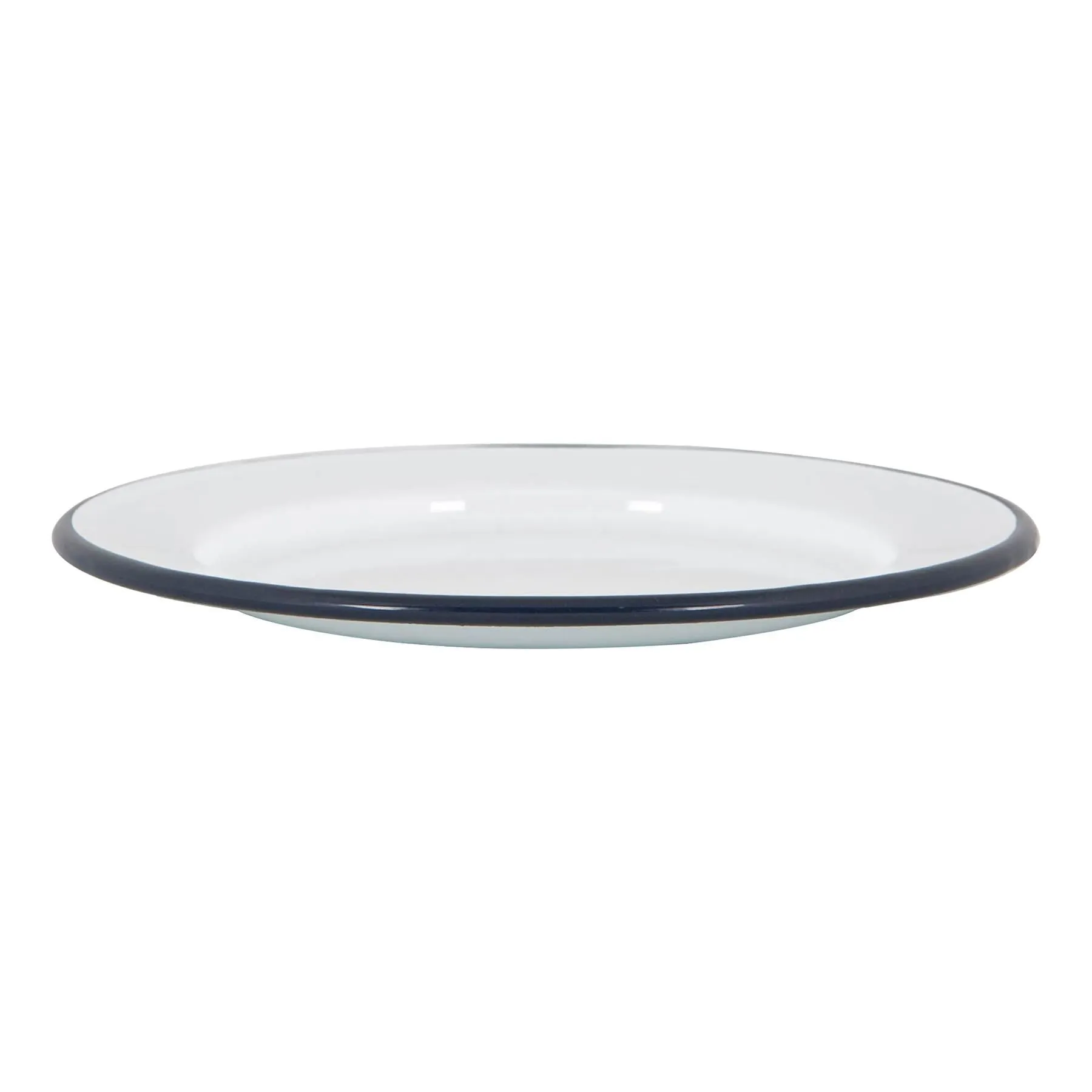 20cm White Enamel Side Plate - By Argon Tableware