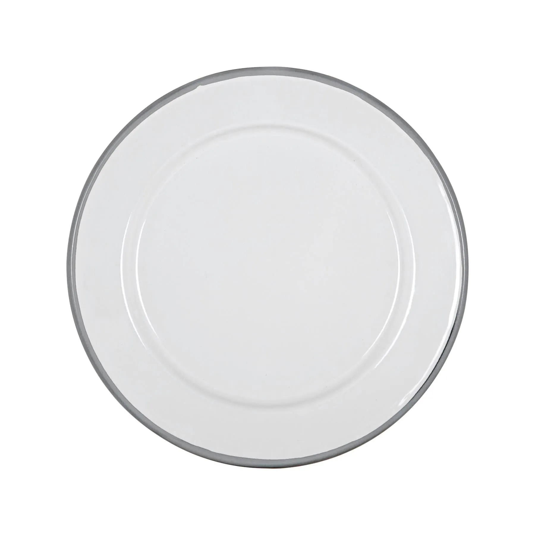 20cm White Enamel Side Plate - By Argon Tableware