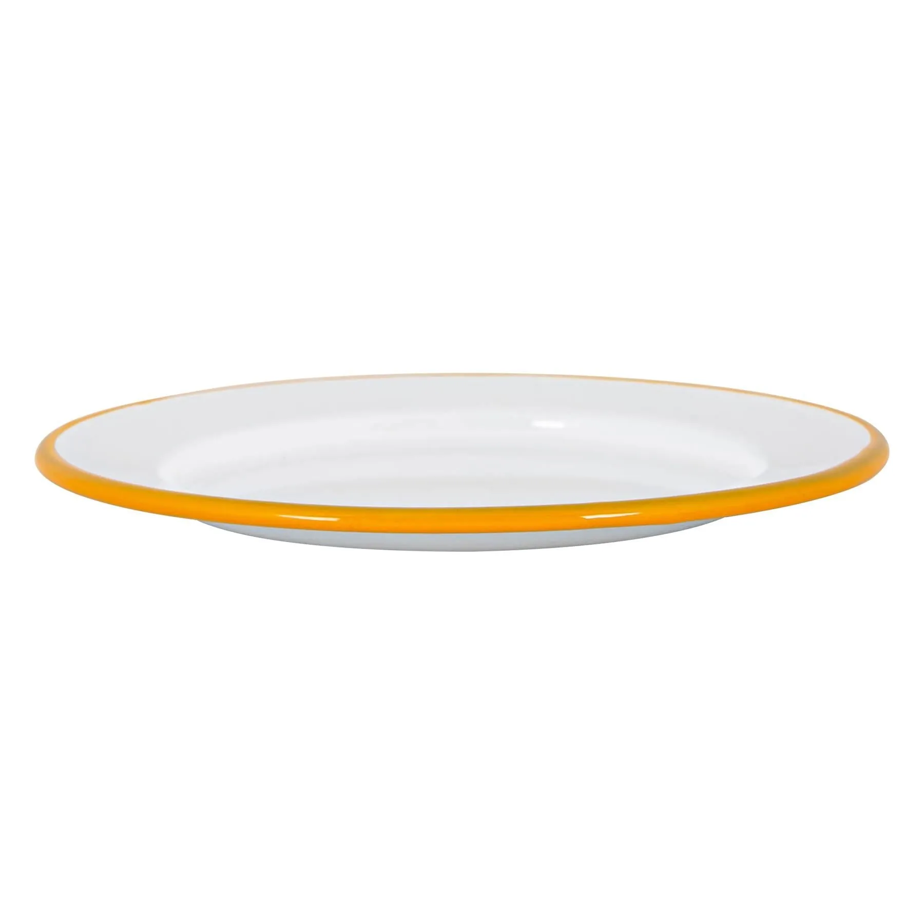 20cm White Enamel Side Plate - By Argon Tableware