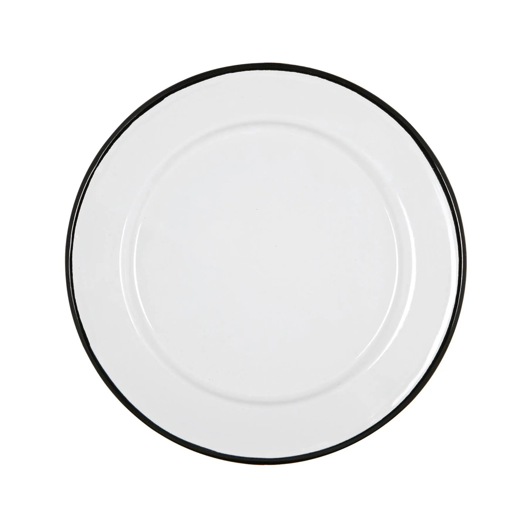 20cm White Enamel Side Plate - By Argon Tableware