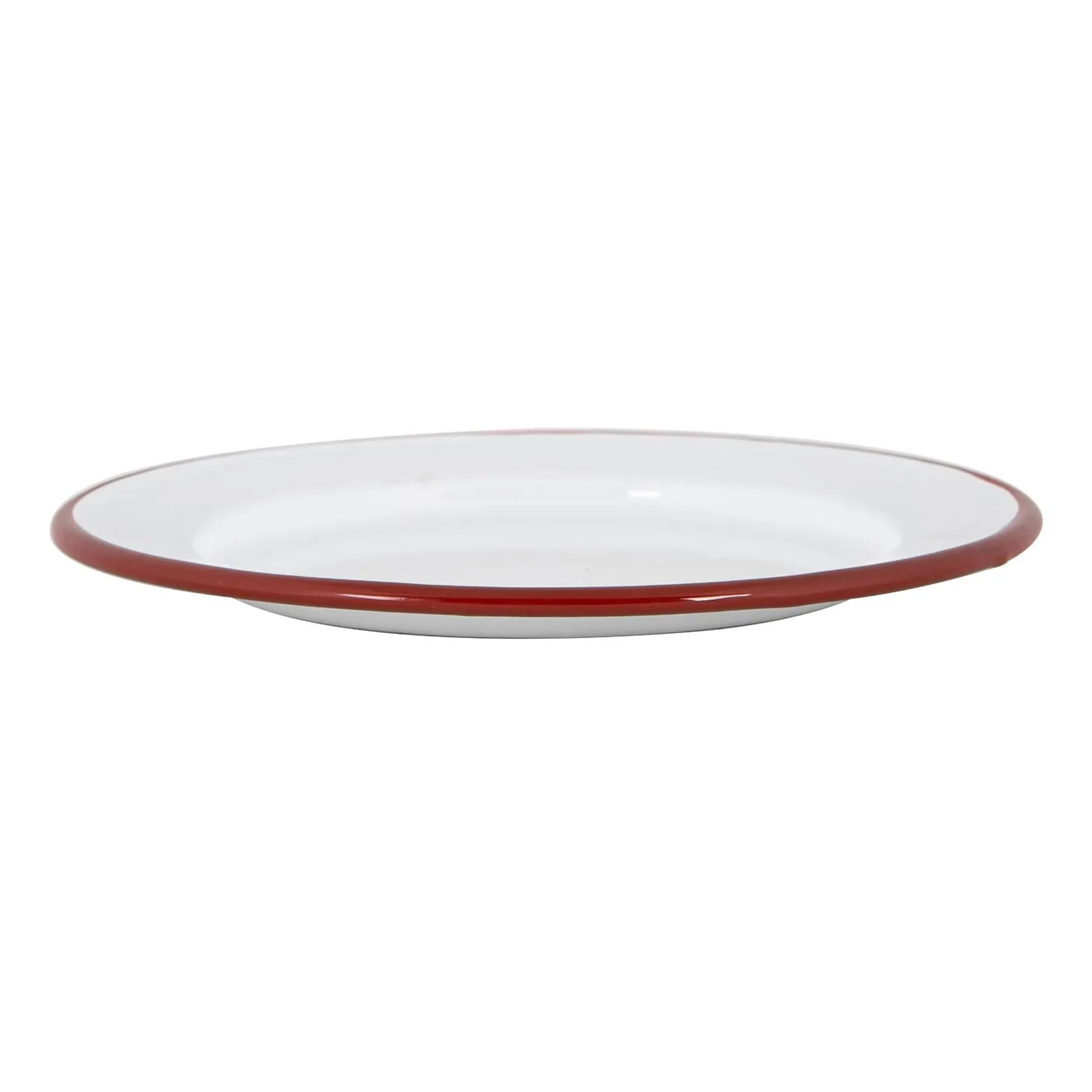 20cm White Enamel Side Plate - By Argon Tableware