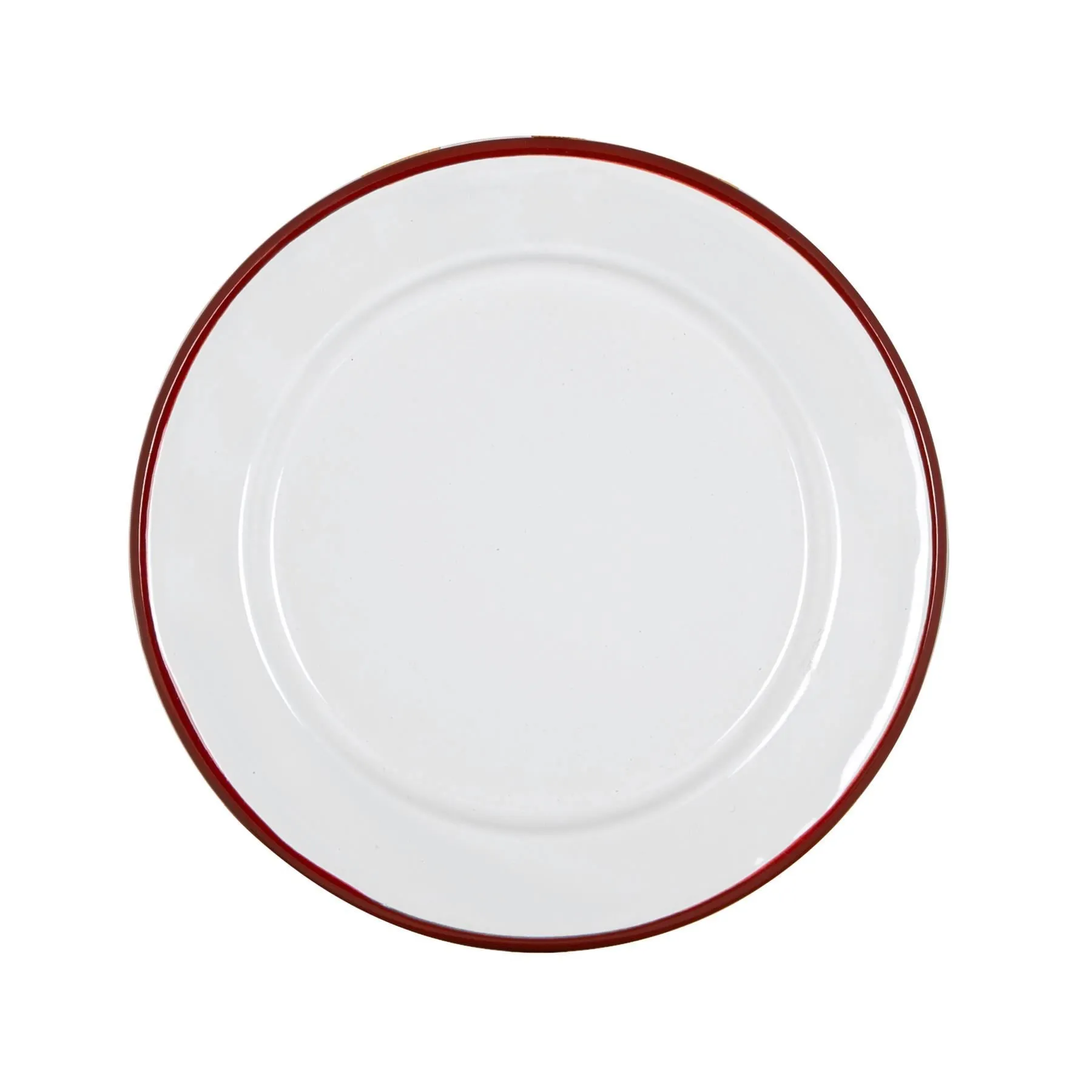 20cm White Enamel Side Plate - By Argon Tableware