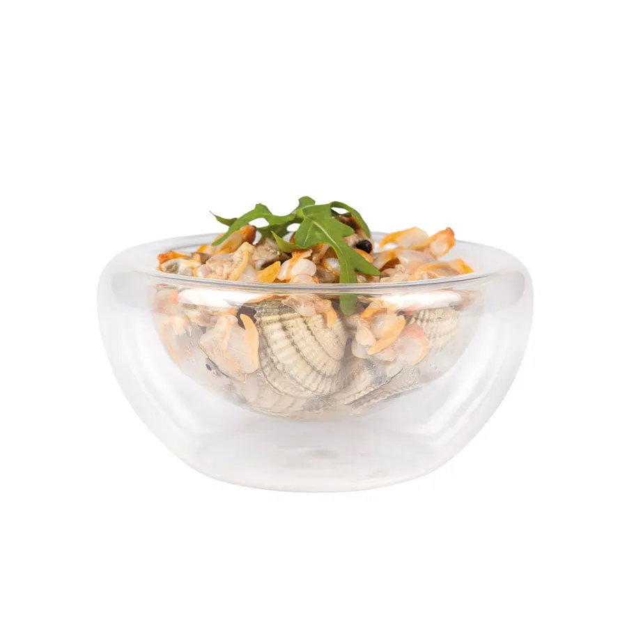 3 x 170ml Medium Double-Walled Glass Bowl