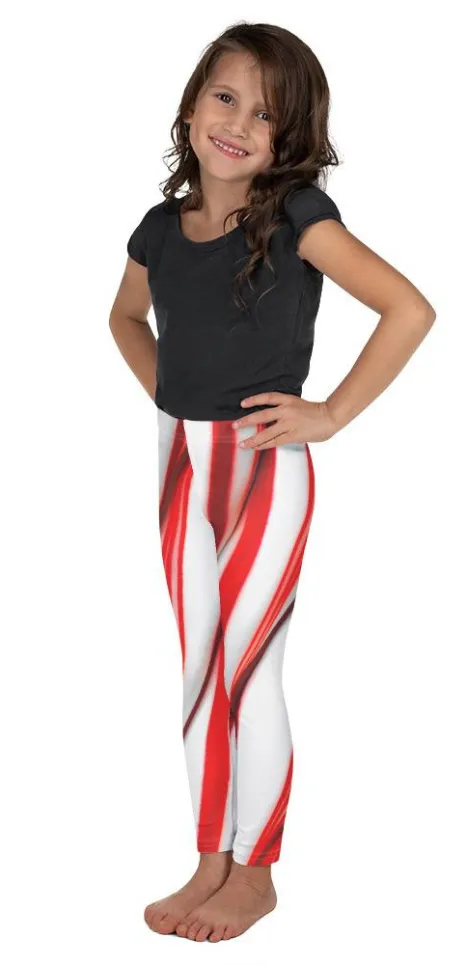 3D Candy Cane Kid's Leggings