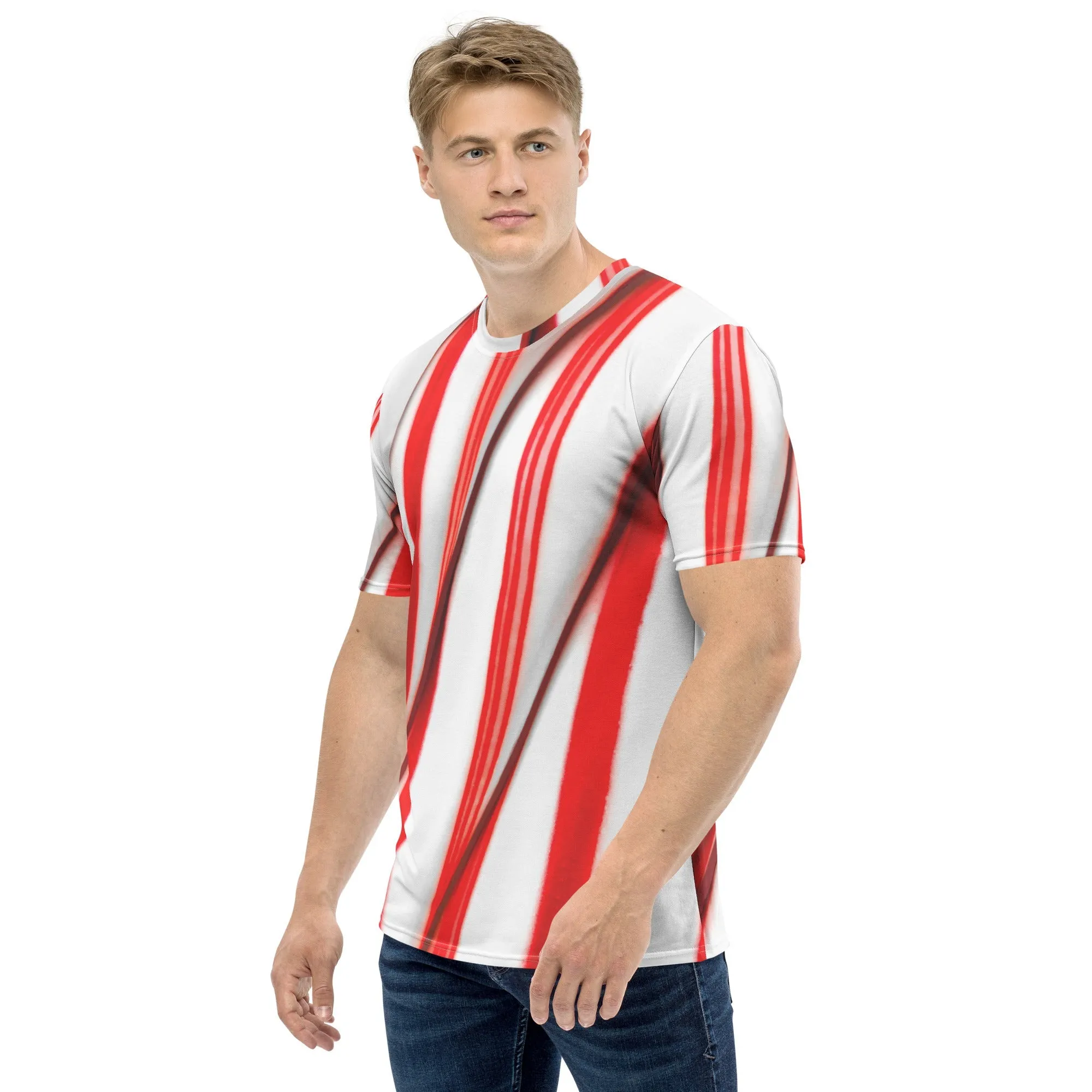 3D Candy Cane Men's T-shirt