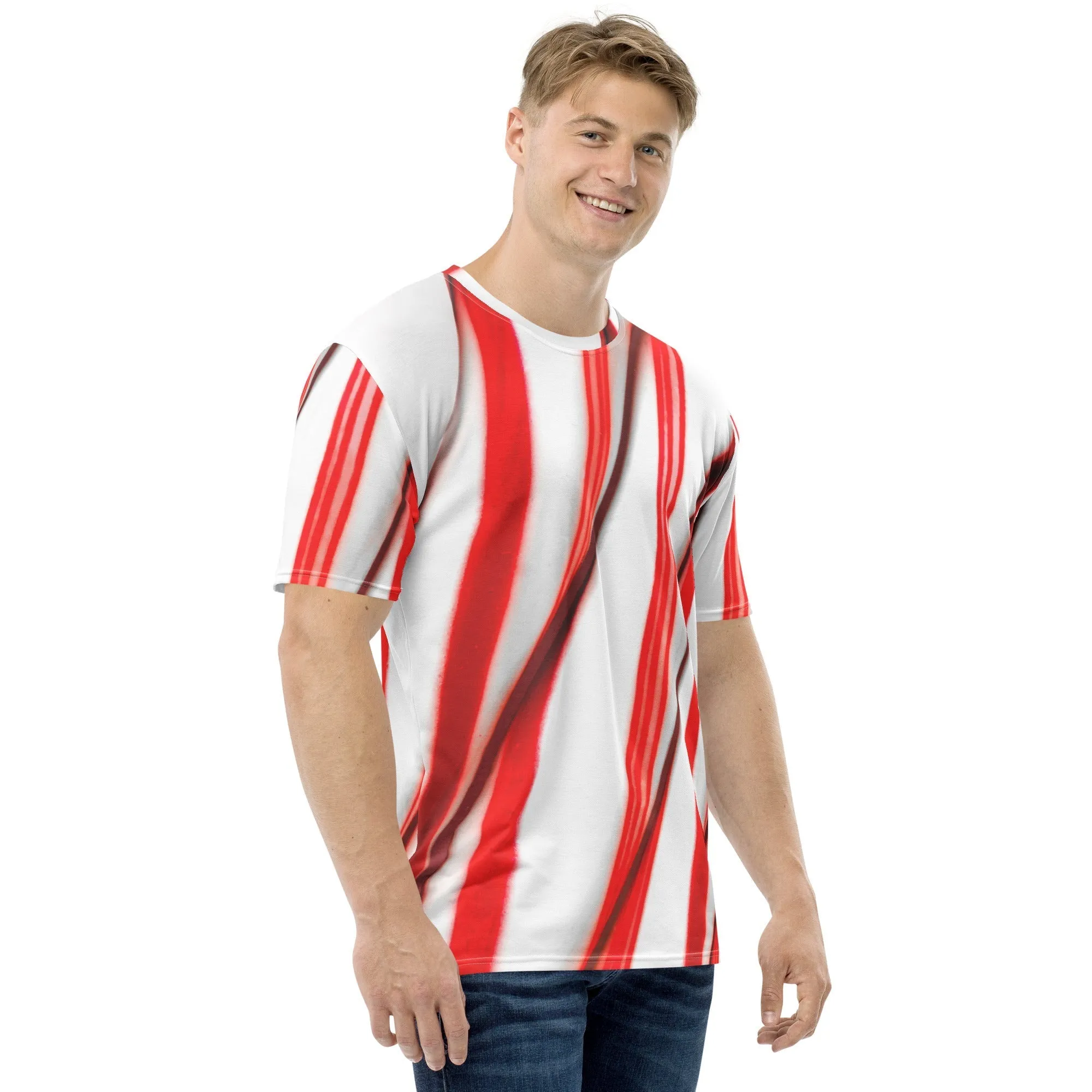 3D Candy Cane Men's T-shirt