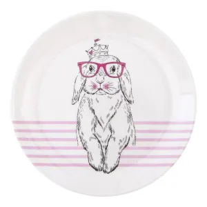 All 4 Ella Melamine Plate - Bunny Pink