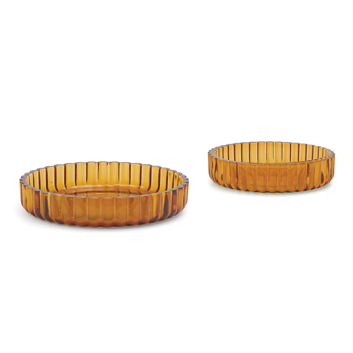 Amber Glass Nesting Bowls