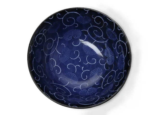 Aoi-Karakusa Blue Vine Design Bowl