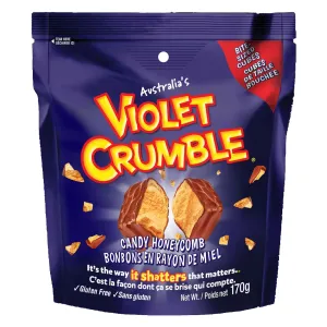 Australia's Violet Crumble Honey Crisp Chocolate Cubes, 170g, 1 Count