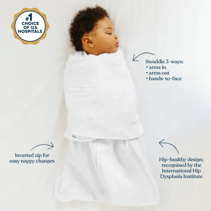 Baby Studio HALO® SleepSack® Swaddle 1.5 TOG - White