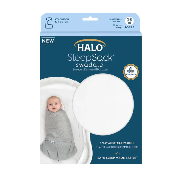 Baby Studio HALO® SleepSack® Swaddle 1.5 TOG - White