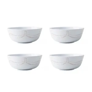 Berry & Thread Melamine Cereal/Ice Cream Bowl Set/4 - Whitewash