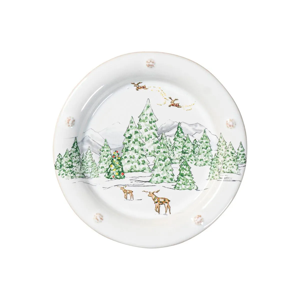 Berry & Thread North Pole Side/Cocktail Plate Assorted Set/4