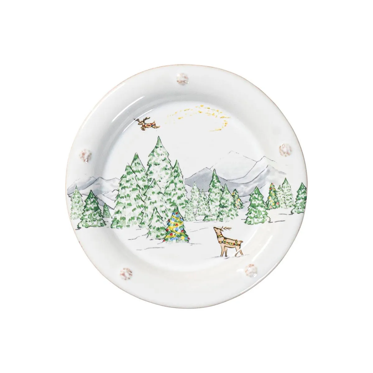 Berry & Thread North Pole Side/Cocktail Plate Assorted Set/4