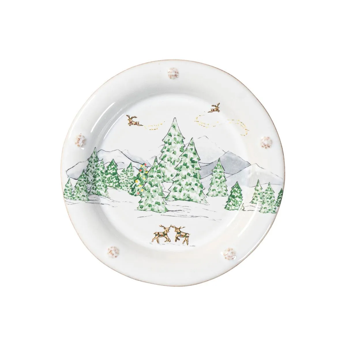 Berry & Thread North Pole Side/Cocktail Plate Assorted Set/4