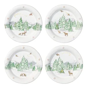 Berry & Thread North Pole Side/Cocktail Plate Assorted Set/4