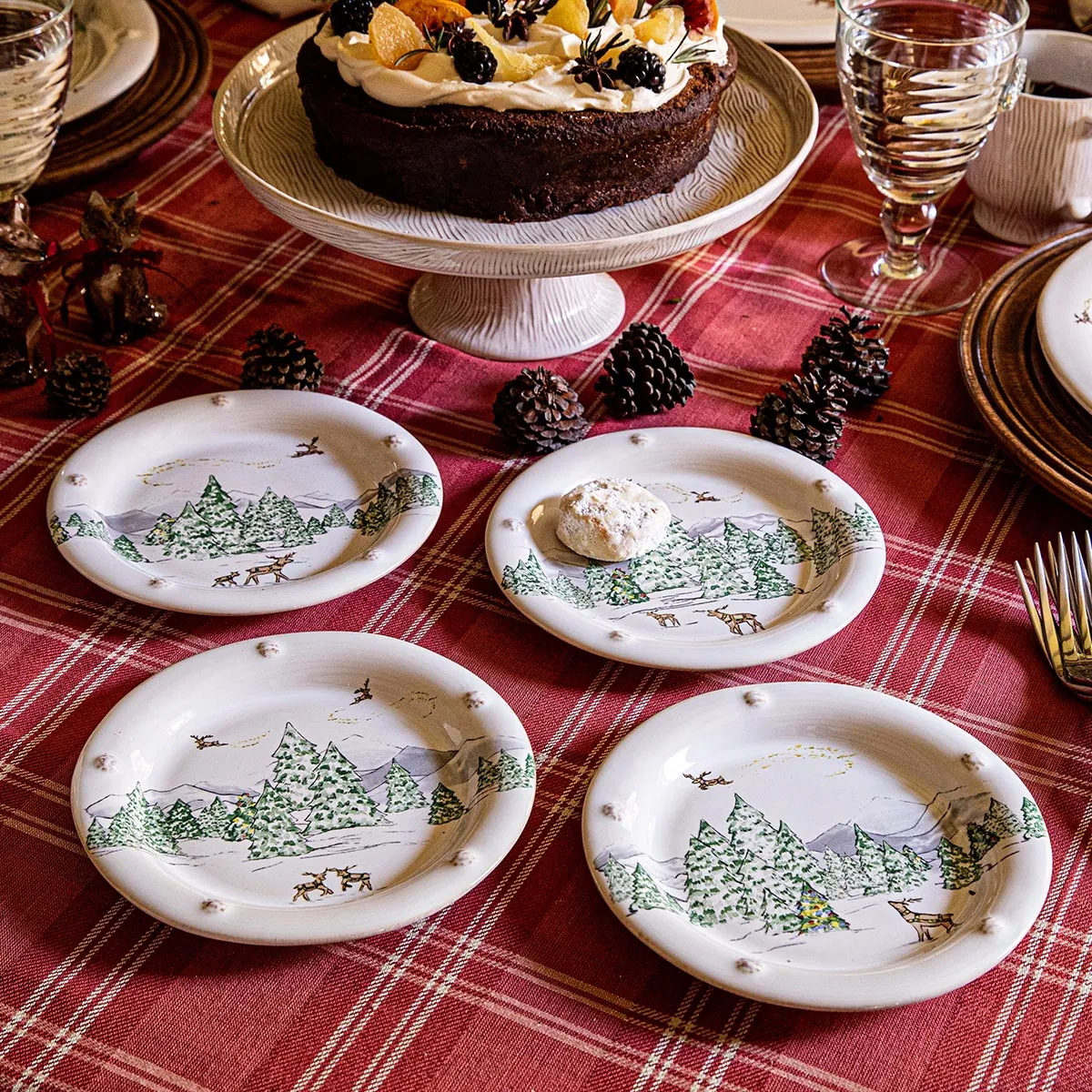 Berry & Thread North Pole Side/Cocktail Plate Assorted Set/4