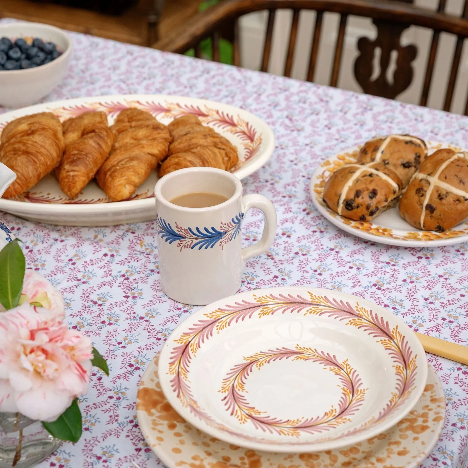 Blue Heather Breakfast Mug