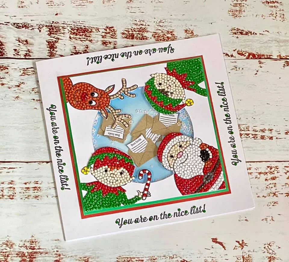 CCST34: Craft Buddy Crystal Art Santa’s Little Helper A6 Stamp Set