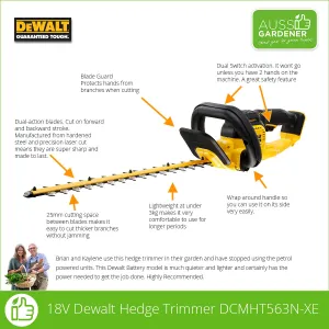 Dewalt 18V Hedge Trimmer DCMHT563N-XE