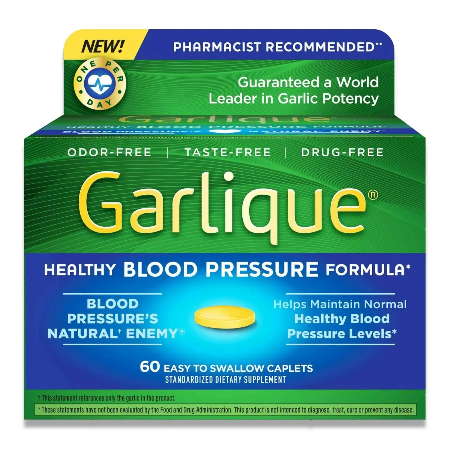 Garlique - Healthy Blood Pressure Formula Tablets 60 Ct - 24 Pack