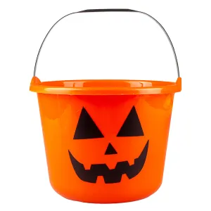 Halloween Jumbo Orange Pumpkin Trick Or Treat Bucket