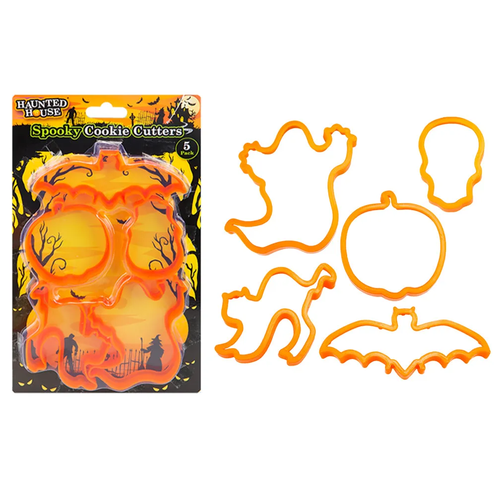 Halloween Spooky Shaped Cookie Cutters 5pk