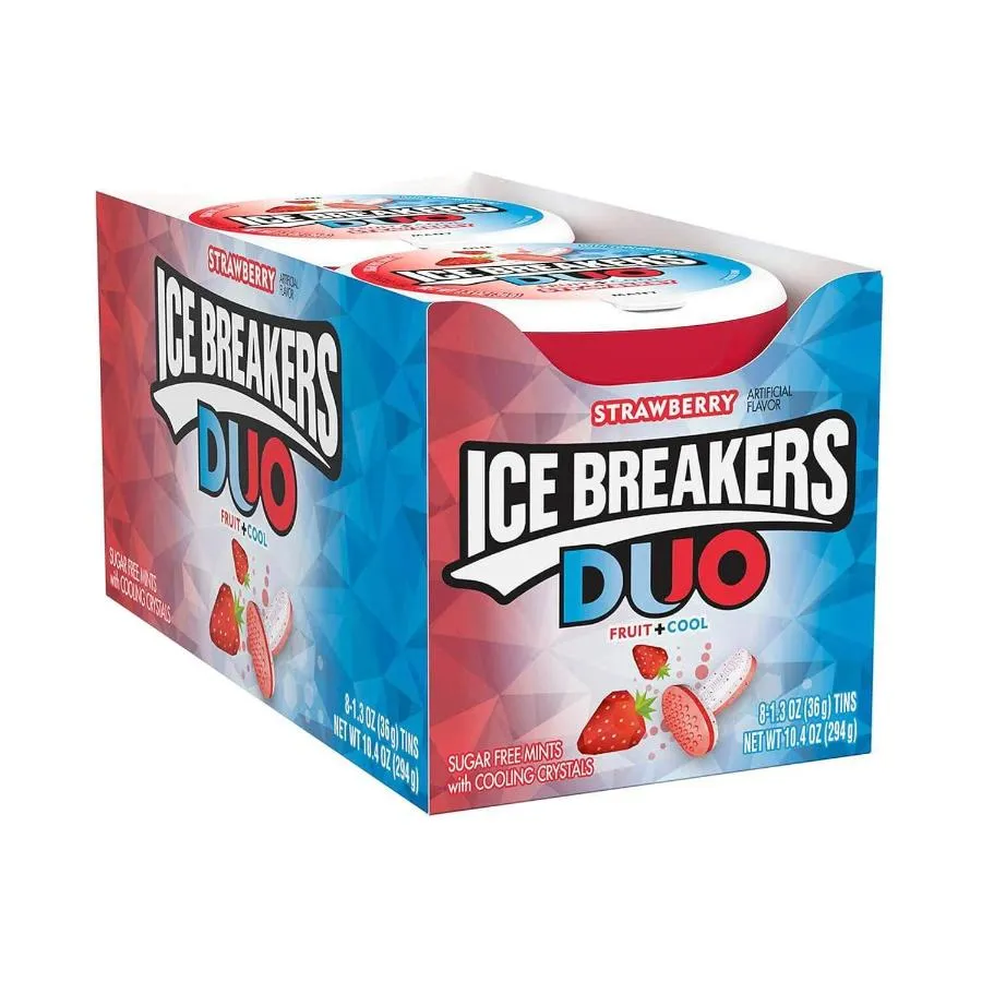 Ice Breakers DUO Mints Strawberry  8 Ct