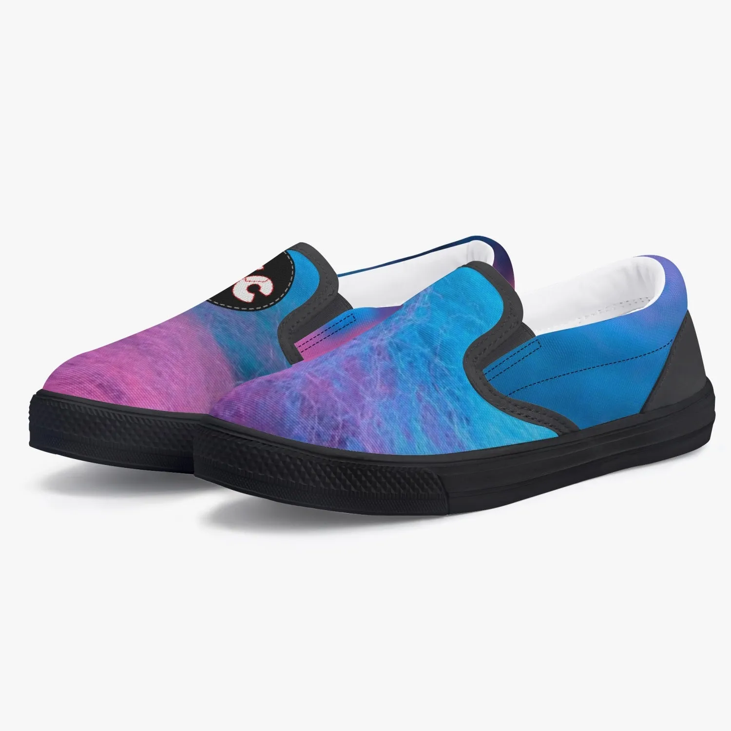 Kids' wacky cotton candy Slip-On Shoes - Black