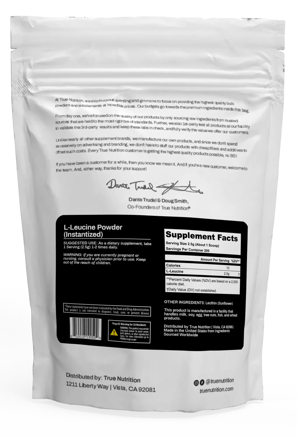 L-Leucine Powder – Instantized