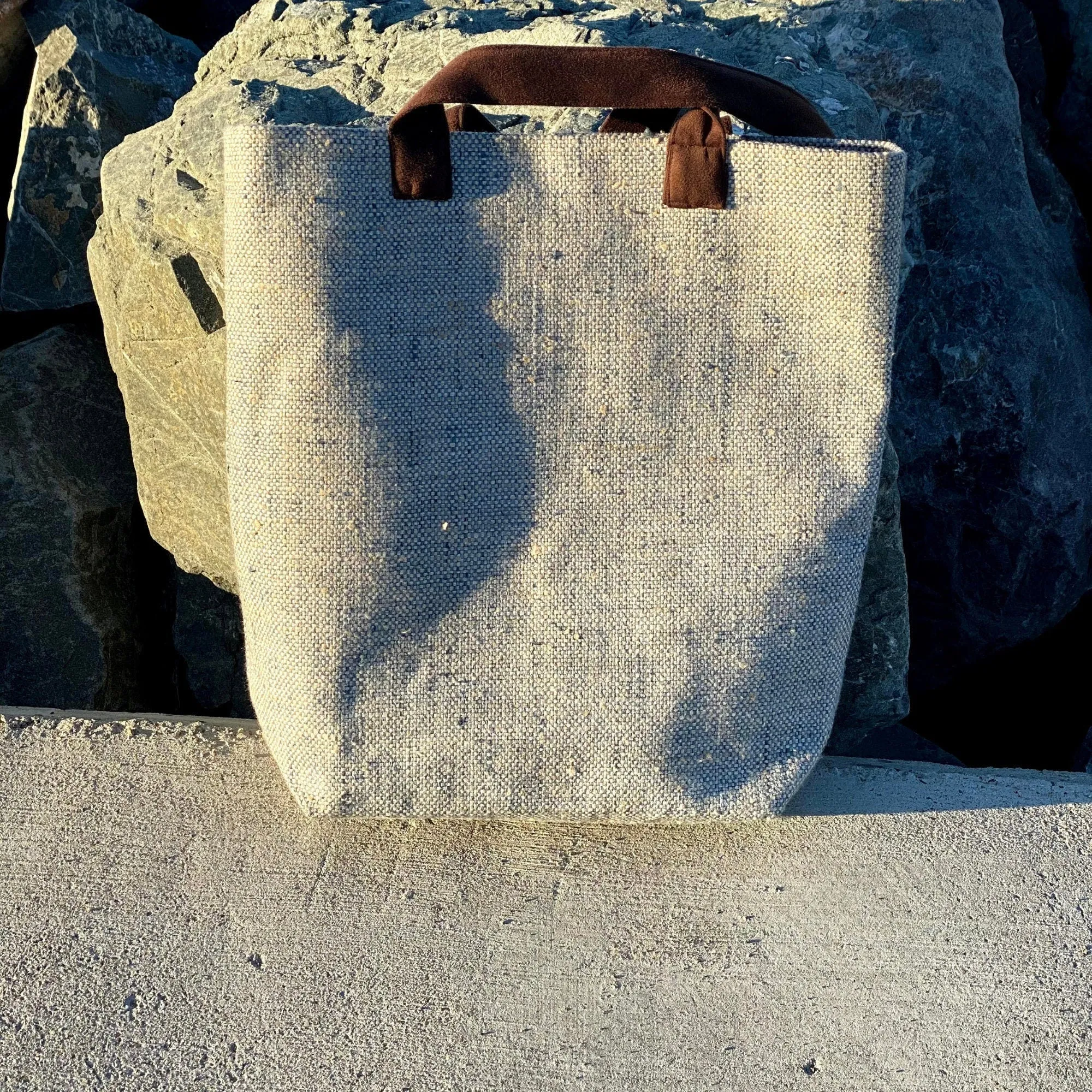 Linen tote bag for her, Linen shoulder bag for shopping, Linen reusable bag, Linen Utility bag, Diaper bag, Gift for her