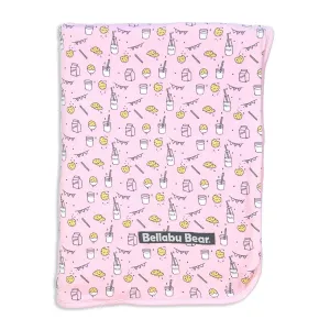 Milk & Cookies Pink Bamboo Blanket