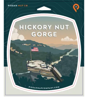 Pisgah Map Co. Sticker, Hickory Nut Gorge