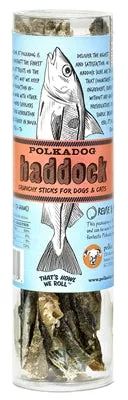 Polka Dog Haddock Tube (Case of 6): Dehydrated & Hand-Rolled Pet Treat