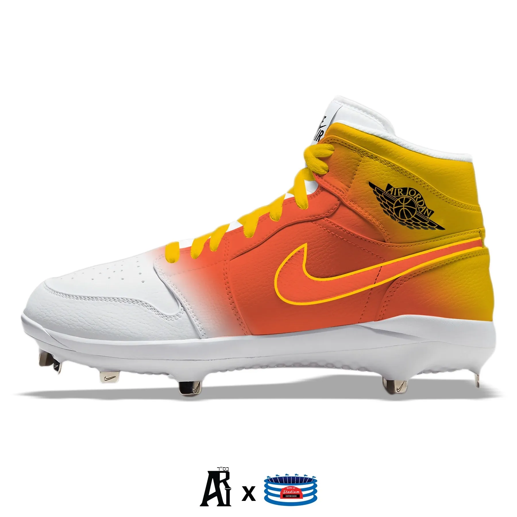 "Candy Corn" Jordan 1 Retro Cleats