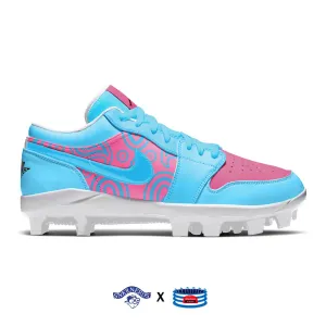 "Cotton Candy Paisley" Jordan 1 Retro Cleats