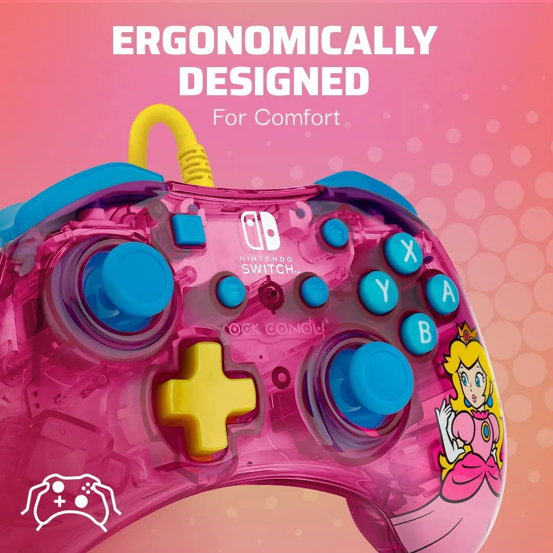 Rock Candy Switch Wired Controller - Princess Peach