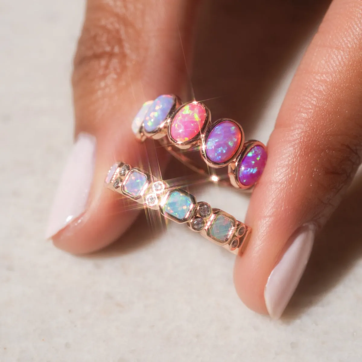 Rose Gold Opal Ombre Candy Band