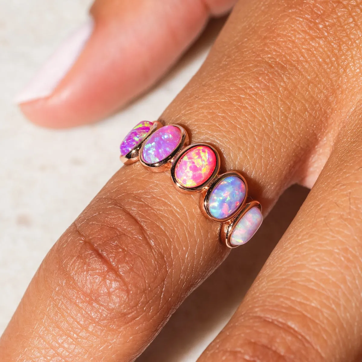 Rose Gold Opal Ombre Candy Band