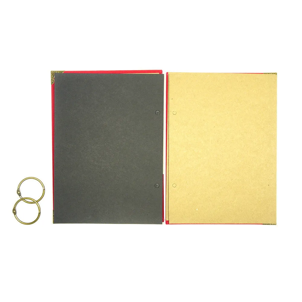 Small Fabric Ring Photo Album (Red)