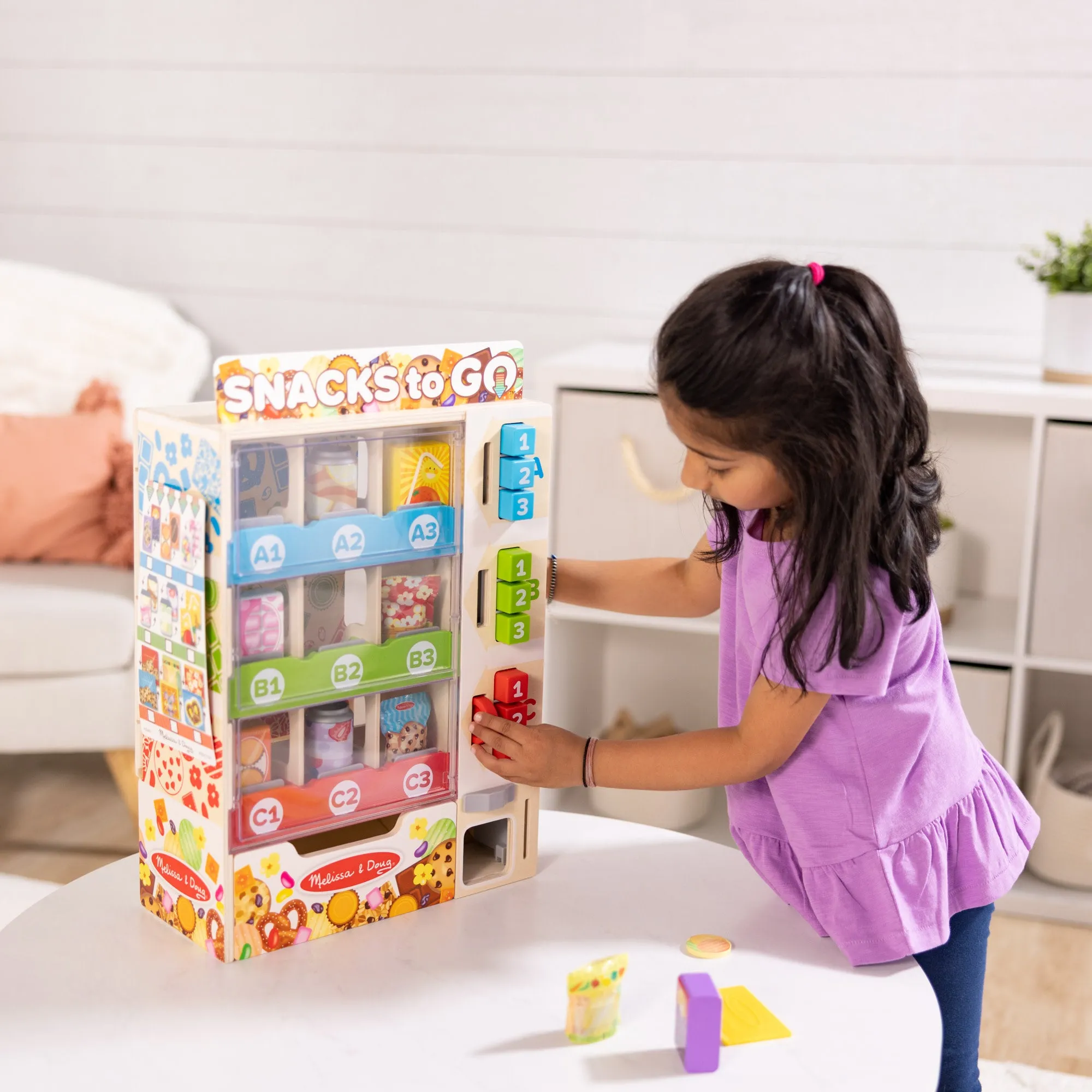 Sort, Stock, Select Wooden Vending Machine Play Set