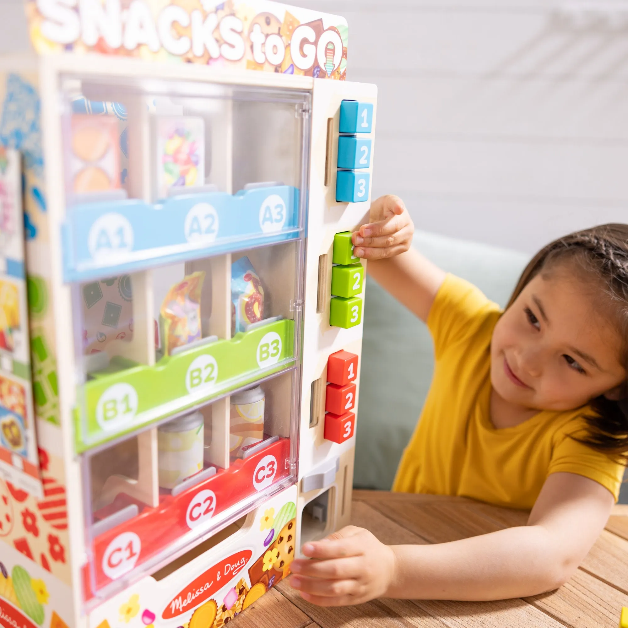 Sort, Stock, Select Wooden Vending Machine Play Set